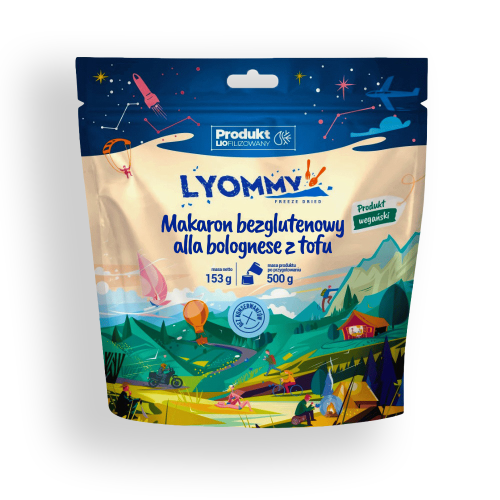 Liofilizat Lyommy Makaron bezglutenowy alla bolognese z tofu