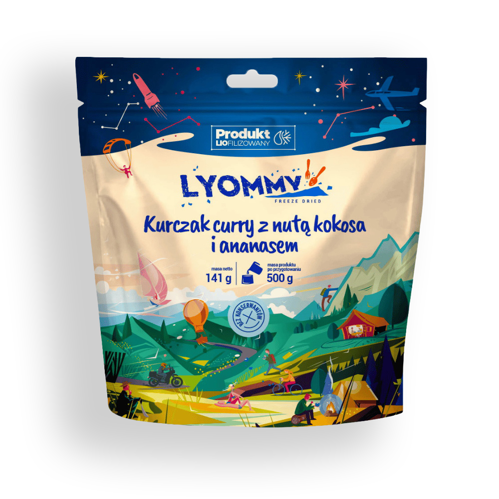 Liofilizat Lyommy Kurczak curry z nutą kokosa i ananasem