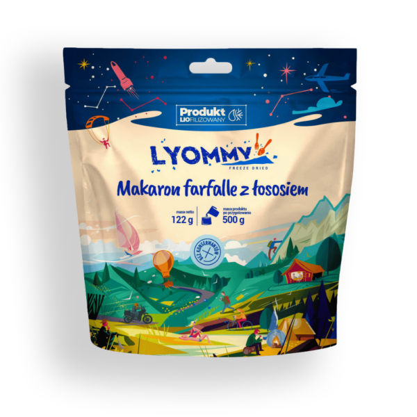 Liofilizat Lyommy Makaron farfalle z łososiem