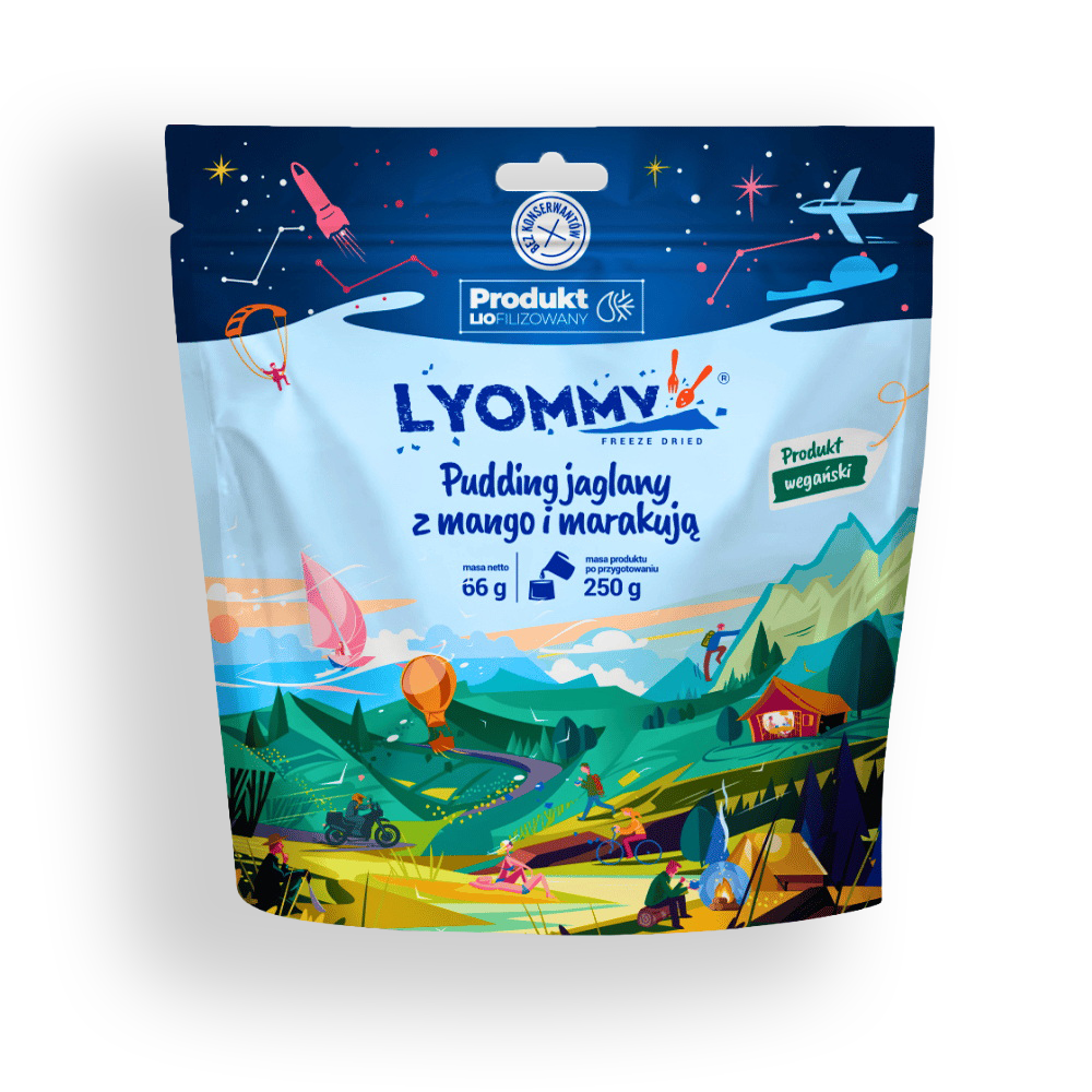 Liofilizat Lyommy Pudding jaglany z mango i marakują