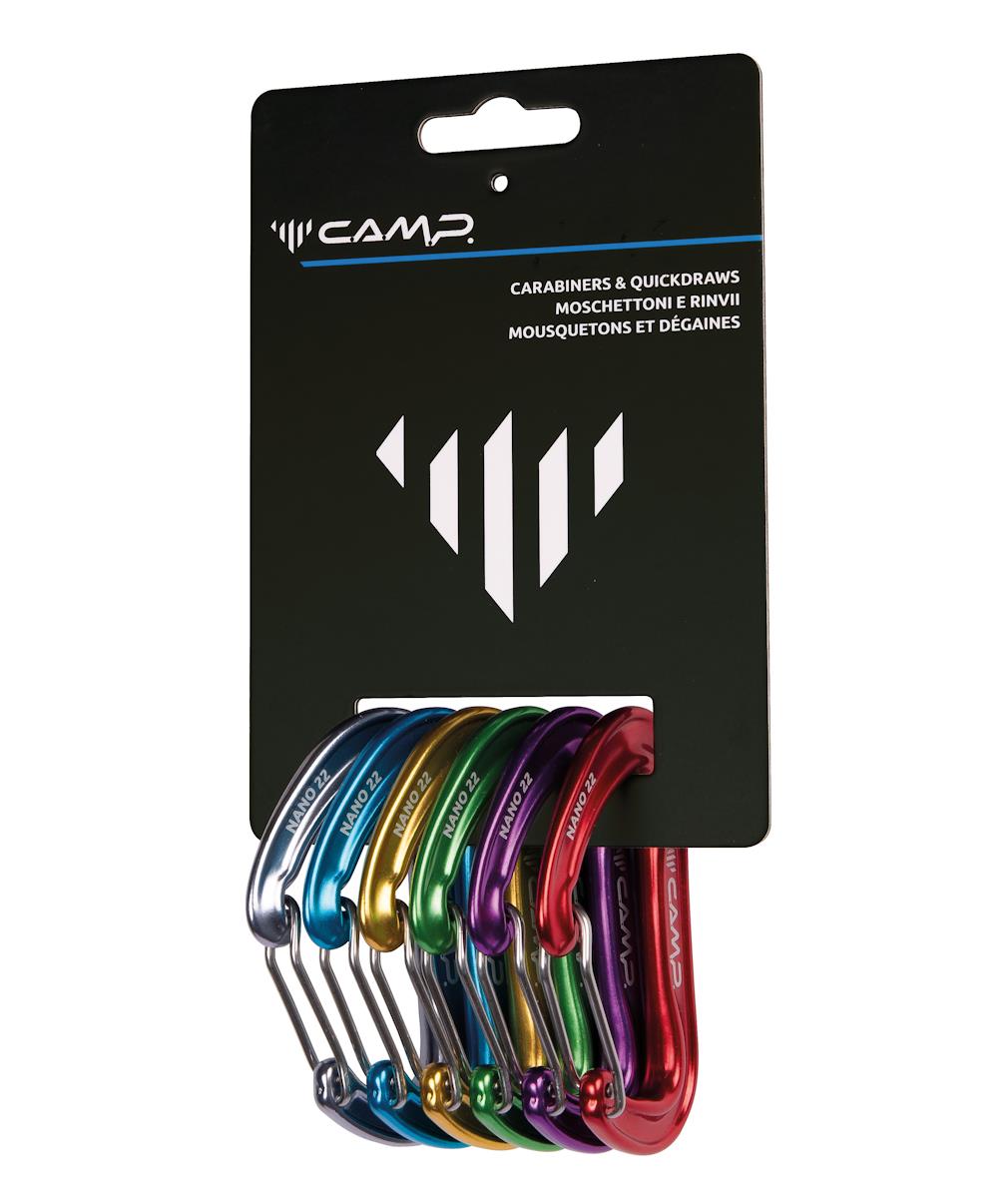 Karabinki Camp Nano 22 Rack zestaw 6 szt