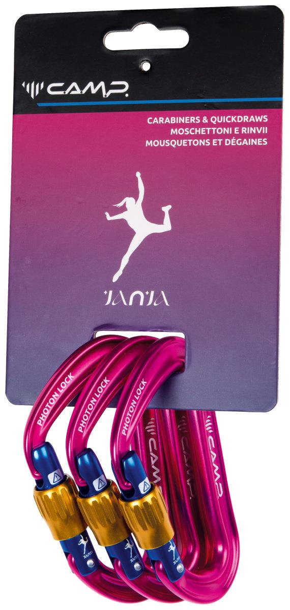 Karabinek Camp Photon Lock Janja Fuchsia 3 Pack zestaw
