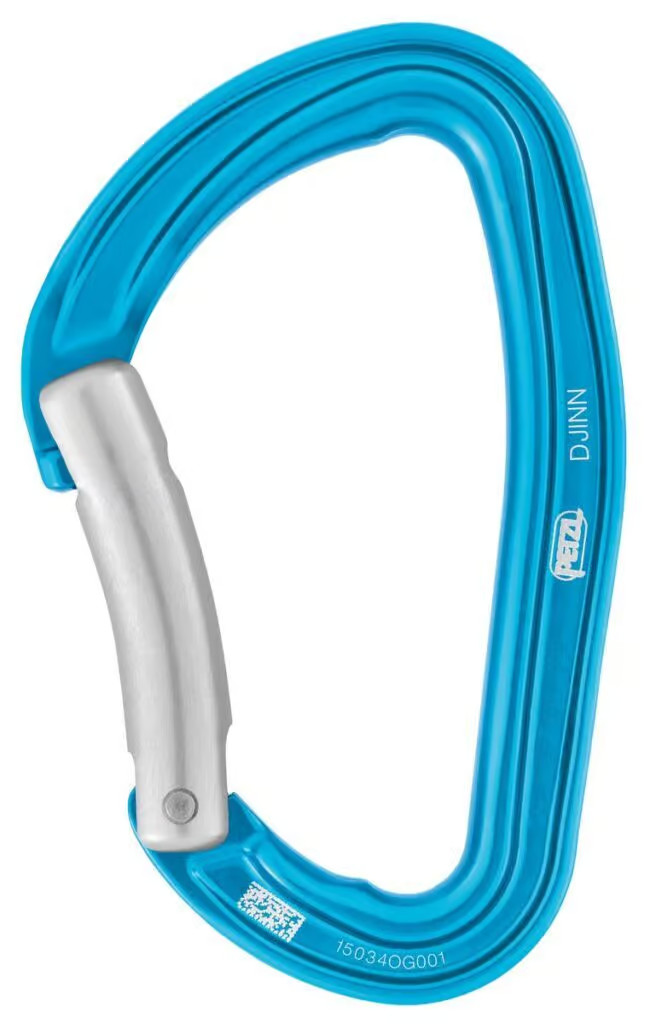 Karabinek Petzl Djinn wygięty (turkusowy)