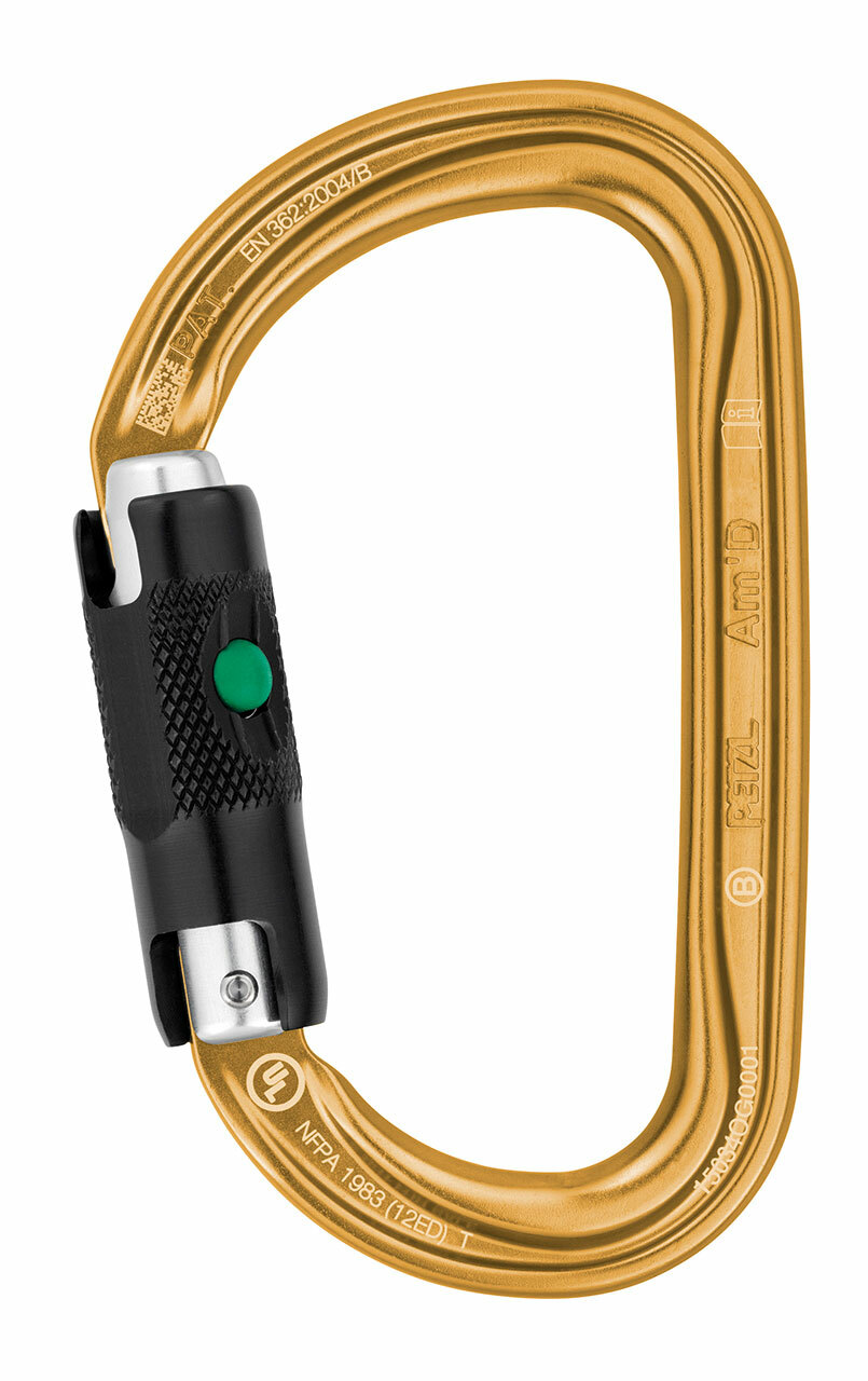 Karabinek Petzl Am’D Ball-Lock (złoty)