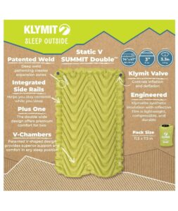 Materac Klymit Static V Summit Double, electric green