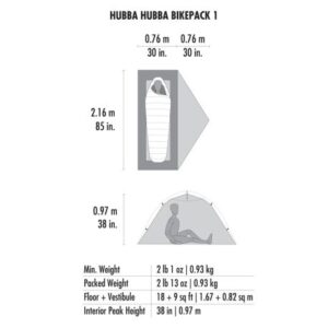 Namiot 1-osobowy rowerowy MSR Hubba Hubba Bikepack 1