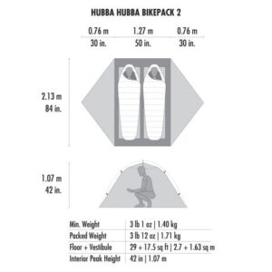 Namiot 2-osobowy rowerowy MSR Hubba Hubba Bikepack 2