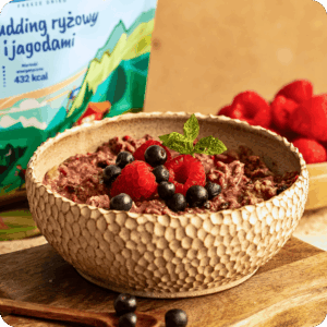 Liofilizat Lyommy Czekoladowy pudding ryżowy z malinami i jagodami