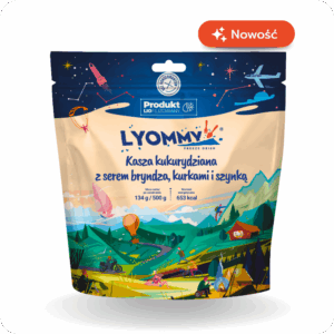 Liofilizat Lyommy Kasza kukurydziana z serem bryndza, kurkami i szynką (350g)