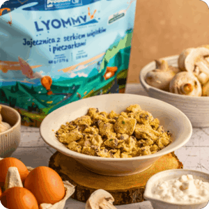 Liofilizat Lyommy Jajecznica z serkiem wiejskimi pieczarkami