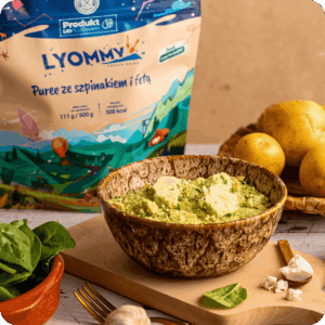 Liofilizat Lyommy Puree ze szpinakiem i fetą (350 g)